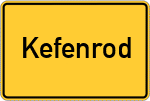 Place name sign Kefenrod