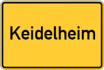Place name sign Keidelheim