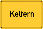 Place name sign Keltern