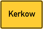 Place name sign Kerkow