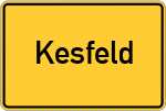 Place name sign Kesfeld