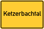 Place name sign Ketzerbachtal