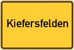 Place name sign Kiefersfelden