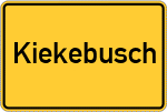 Place name sign Kiekebusch, Niederlausitz