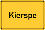 Place name sign Kierspe