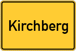 Place name sign Kirchberg, Holzland