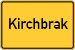 Place name sign Kirchbrak