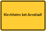 Place name sign Kirchheim bei Arnstadt