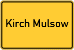 Place name sign Kirch Mulsow