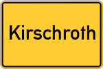 Place name sign Kirschroth