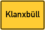 Place name sign Klanxbüll