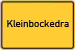 Place name sign Kleinbockedra
