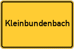 Place name sign Kleinbundenbach