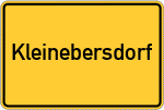 Place name sign Kleinebersdorf