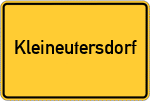 Place name sign Kleineutersdorf