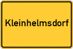 Place name sign Kleinhelmsdorf