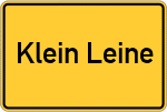 Place name sign Klein Leine