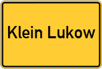 Place name sign Klein Lukow