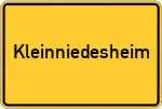 Place name sign Kleinniedesheim