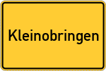 Place name sign Kleinobringen