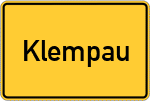 Place name sign Klempau