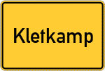 Place name sign Kletkamp