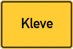 Place name sign Kleve, Dithmarschen