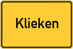 Place name sign Klieken
