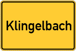 Place name sign Klingelbach