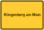 Place name sign Klingenberg am Main