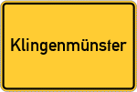 Place name sign Klingenmünster