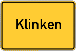 Place name sign Klinken