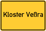 Place name sign Kloster Veßra