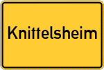 Place name sign Knittelsheim