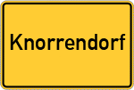 Place name sign Knorrendorf
