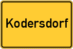 Place name sign Kodersdorf