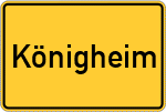 Place name sign Königheim