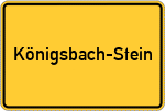 Place name sign Königsbach-Stein