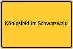 Place name sign Königsfeld im Schwarzwald