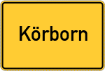 Place name sign Körborn