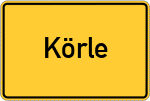 Place name sign Körle