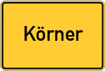 Place name sign Körner