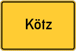 Place name sign Kötz