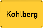 Place name sign Kohlberg, Oberpfalz