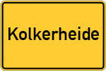 Place name sign Kolkerheide