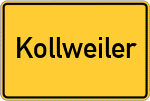 Place name sign Kollweiler