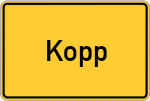 Place name sign Kopp