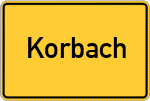 Place name sign Korbach