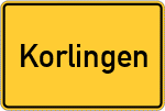 Place name sign Korlingen