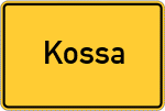 Place name sign Kossa